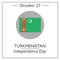 Turkmenistan Independence Day, October 27