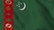 Turkmenistan national flag close up waving video animation