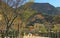 Turkmenistan, Village Gorge - March 23, 2019: Entrance to the complex Gala. A beautiful vacation spot for tourists and local