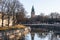 Turku Cathedral and Aura river in Turku, Finland in spring