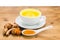 Turmeric with milk drinks good for beauty and health.