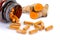 Turmeric root and tumeric capsules