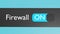 Turn on Firewall button, slider. Local network connection. 3d render.