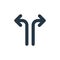 turn icon vector from arrows concept. Thin line illustration of turn editable stroke. turn linear sign for use on web and mobile