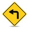 Turn left traffic sign