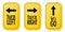 Turn left, Turn right and Let\'s go stickers