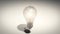 Turn on light bulb. Tracking shot of very detailed light bulb. Bright Light Ideas