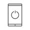 Turn off smartphone linear icon