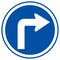 Turn Right Traffic Road Sign,Vector Illustration, Isolate On White Background Symbols Label. EPS10