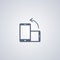 Turn screen flat icon, Rotate smartphone, vector best flat icon