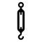 Turnbuckle tensioning wire concept hardware icon black color vector illustration image flat style