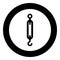 Turnbuckle tensioning wire concept hardware icon in circle round black color vector illustration image solid outline style