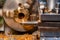 A turner makes a bronze bushing on a lathe by removing chips with a mechanical cutter