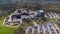 Turnhout, Belgium, 27 April 2021, Bird eye aerial view of the AZ Sint Jozef hospital in the City of Turnhout, Belgium