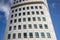 Turning Torso under a blue sky and sunlight during daytime in Malmo in Sweden