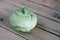 Turnip cabbage on wooden table