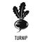 Turnip icon, simple style.