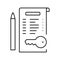 turnkey work agreement line icon vector illustration