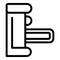 Turnstile barrier icon, outline style