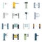 Turnstile icons set flat vector isolated