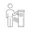 Turnstile line icon.