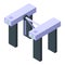 Turnstile subway icon, isometric style