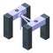 Turnstile technology icon, isometric style