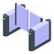 Turnstile walking icon, isometric style