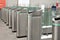 Turnstiles for checking tickets and passing passengers, access control system