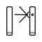 Turnstiles glyph icon vector on white background