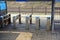 Turnstiles at the railway station