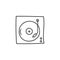 Turntable vector sketch icon