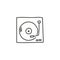 Turntable vector sketch icon