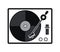 Turntable vinyl record player icon. vector