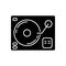 Turntablism black glyph icon