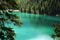 Turqouise Waters of the Lake Lago di Braies in Italian Alps