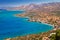 Turquise water of Mirabello bay on Crete