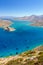 Turquise water of Mirabello bay with Spinalonga island