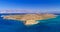 Turquise water of Mirabello bay with Spinalonga island