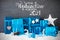 Turquois Gift, Snow, Glueckliches 2021 Means Happy 2021, Christmas Decoration