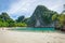 Turquoise bay on Thai island