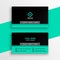 Turquoise and black professional business card design template