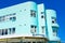 Turquoise Blue Art Deco Apartment Building, Bondi Beach, Sydney, Australia