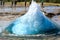 The turquoise blue boiling bubble of Strokkur Geyser before eruption. Gold Circle. Iceland