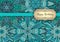 Turquoise blue greeting template outer