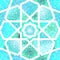 Turquoise blue shiny glitter seamless arabesque background