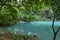 Turquoise blue water in Chiapas, Mexico jungle