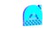 Turquoise Brick stove icon isolated on white background. Brick fireplace, masonry stove, stone oven icon.Minimalism