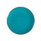 Turquoise circle ceramic dinner plate on white background. Premium quality.