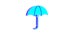 Turquoise Classic elegant opened umbrella icon isolated on white background. Rain protection symbol. Minimalism concept